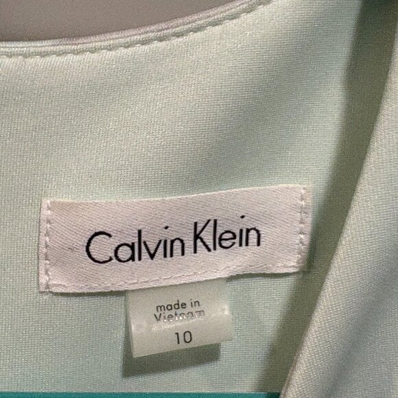 Make me an offer! Calvin Klein Dress Mint Floral Size 10 - Picture 3 of 4